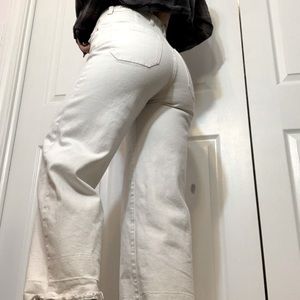 White Wide Leg Culottes Jeans Size 4